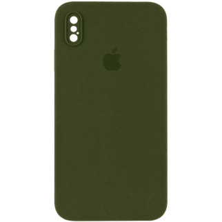 Чохол Epik Silicone Case Square Full Camera Protective AA Apple iPhone XS / X 5.8" Зелений / Dark Olive - Інтернет-магазин спільних покупок ToGether