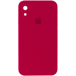 Чохол Epik Silicone Case Square Full Camera Protective AA Apple iPhone XR 6.1" Червоний / Rose Red - Інтернет-магазин спільних покупок ToGether