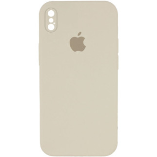 Чохол Epik Silicone Case Square Full Camera Protective AA Apple iPhone XS Max 6.5" Бежевий / Antigue White - Інтернет-магазин спільних покупок ToGether