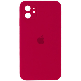 Чохол Epik Silicone Case Square Full Camera Protective AA Apple iPhone 11 6.1" Червоний / Rose Red - Інтернет-магазин спільних покупок ToGether