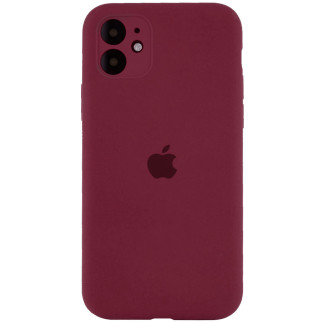 Чохол Epik Silicone Case Full Camera Protective AA Apple iPhone 12 6.1" Бордовий / Plum - Інтернет-магазин спільних покупок ToGether