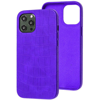 Шкіряний чохол Epik Croco Leather Apple iPhone 12 Pro Max 6.7" Purple - Інтернет-магазин спільних покупок ToGether