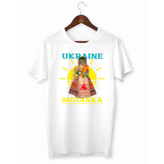 Футболка біла з етнічним принтом "Кукла-мотанка. Мотанка. Motanka doll. Ukraine Motanka" Push IT XXXL - Інтернет-магазин спільних покупок ToGether