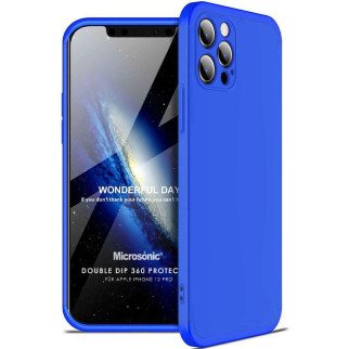 Пластикова накладка GKK LikGus 360 градусів opp Apple iPhone 12 Pro Max 6.7" Синій - Інтернет-магазин спільних покупок ToGether