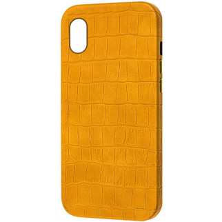 Шкіряний чохол Epik Croco Leather Apple iPhone X/XS 5.8" Yellow - Інтернет-магазин спільних покупок ToGether