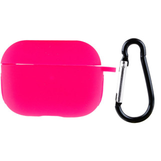 Силіконовий футляр із карабіном для навушників Epik New Airpods Pro Рожевий / Barbie pink - Інтернет-магазин спільних покупок ToGether