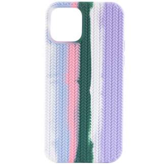 Чохол Epik Silicone case Full Braided Apple iPhone 12 Pro Max 6.7" Білий / Бузковий - Інтернет-магазин спільних покупок ToGether