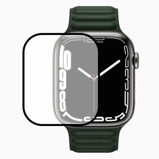 Полімерна плівка Epik 3D full glue Apple Watch Series 7/8/9 41 mm Чорний - Інтернет-магазин спільних покупок ToGether
