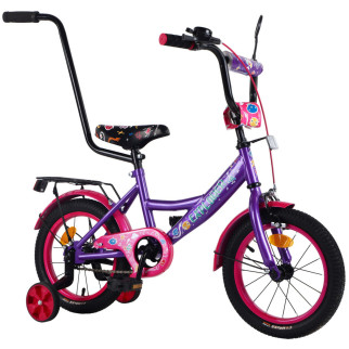 Велосипед дитячий двоколісний Tilly Explorer T-214113-4 14 дюймів (3-5 років) з ручкою T-214114 purple - Інтернет-магазин спільних покупок ToGether
