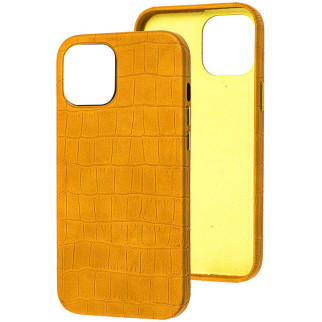 Шкіряний чохол Epik Croco Leather Apple iPhone 13 mini 5.4" Yellow - Інтернет-магазин спільних покупок ToGether