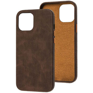 Шкіряний чохол Epik Croco Leather Apple iPhone 13 Pro Max 6.7" Golden Brown - Інтернет-магазин спільних покупок ToGether