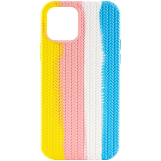 Чохол Epik Silicone case Full Braided Apple iPhone 13 6.1" Жовтий / Блакитний - Інтернет-магазин спільних покупок ToGether