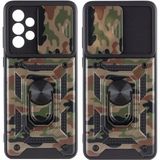Ударостійкий чохол Epik Camshield Serge Ring Camsung Galaxy A73 5G Коричневий / Army Brown - Інтернет-магазин спільних покупок ToGether
