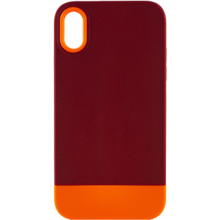Чохол TPU+PC Epik Bichromatic Apple iPhone XR 6.1" Brown burgundy / Orange - Інтернет-магазин спільних покупок ToGether