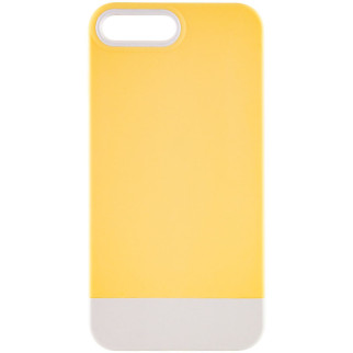 Чохол TPU+PC Epik Bichromatic Apple iPhone 7 plus / 8 plus 5.5" Creamy-yellow / White - Інтернет-магазин спільних покупок ToGether