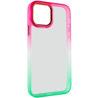 Чохол TPU+PC Epik Fresh sip series Apple iPhone 12 Pro/12 6.1" Салатовий / Рожевий - Інтернет-магазин спільних покупок ToGether