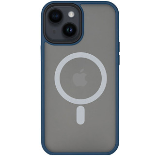 TPU+PC чохол Epik Metal Buttons with MagSafe Apple iPhone 14 6.1" Синій - Інтернет-магазин спільних покупок ToGether