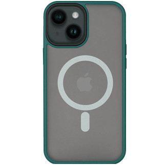 TPU+PC чохол Epik Metal Buttons with MagSafe Apple iPhone 14 6.1" Зелений - Інтернет-магазин спільних покупок ToGether