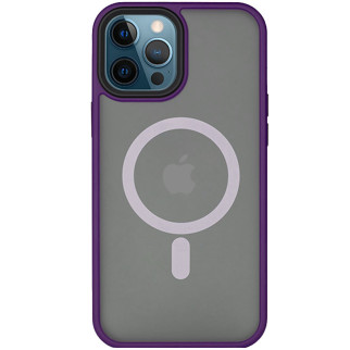 TPU+PC чохол Epik Metal Buttons with MagSafe Apple iPhone 14 Pro 6.1" Темно фіолетовий - Інтернет-магазин спільних покупок ToGether