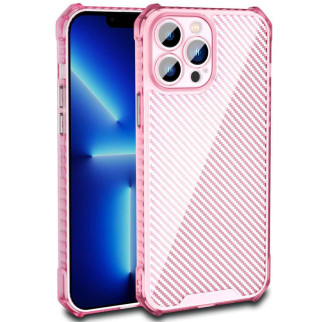 Чохол TPU Epik Ease Carbon color series Apple iPhone 12 Pro 6.1" Рожевий / Прозорий - Інтернет-магазин спільних покупок ToGether
