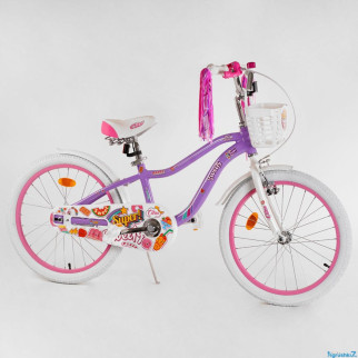 Велосипед 20" дюймів 2-х кол. "CORSO Sweety" SW-20450 / 204507 (1) БЛАКИТНИЙ, алюмінієва рама 11’’, ручні галь - Інтернет-магазин спільних покупок ToGether