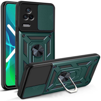 Ударостійкий чохол Epik Camshield Serge Ring Xiaomi Poco F4 Зелений - Інтернет-магазин спільних покупок ToGether