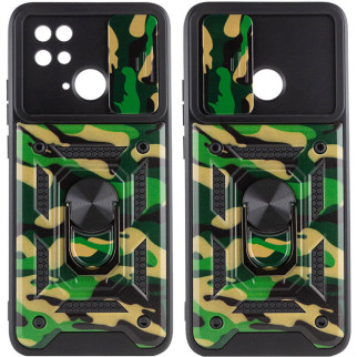 Ударостійкий чохол Epik Camshield Serge Ring Camo Xiaomi Poco C40 Зелений / Army Green - Інтернет-магазин спільних покупок ToGether