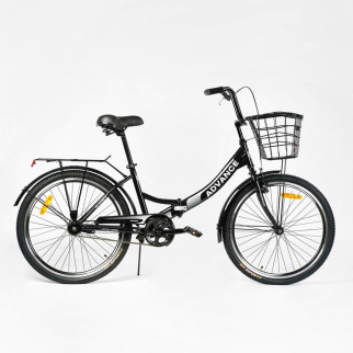 Велосипед складний Corso 24`` Advance AD-24625 (1) одношвидкісний, складна сталева рама 14``, корзина, багажни 24711 - Інтернет-магазин спільних покупок ToGether