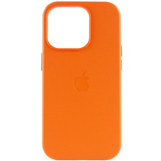 Шкіряний чохол Epik Leather Case AAA with MagSafe Apple iPhone 14 Pro 6.1" Orange - Інтернет-магазин спільних покупок ToGether