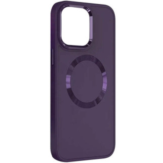 TPU чохол Epik Bonbon Metal Style with MagSafe Apple iPhone 14 6.1" Фіолетовий / Dark Purple - Інтернет-магазин спільних покупок ToGether