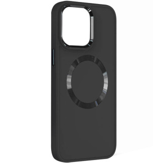 TPU чохол Epik Bonbon Metal Style with MagSafe Apple iPhone 14 6.1" Чорний / Black - Інтернет-магазин спільних покупок ToGether