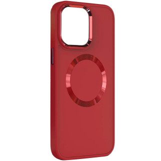 TPU чохол Epik Bonbon Metal Style with MagSafe Apple iPhone 14 6.1" Червоний / Red - Інтернет-магазин спільних покупок ToGether