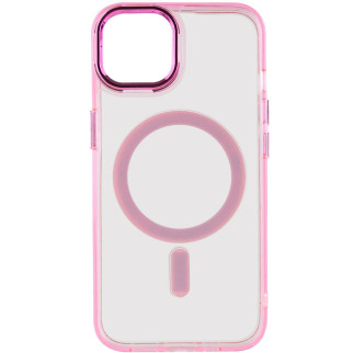 Чохол TPU Epik Iris with MagSafe Apple iPhone 14 6.1" Рожевий - Інтернет-магазин спільних покупок ToGether