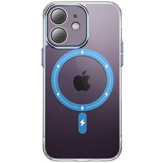 Чохол TPU+PC Epik Colorful with MagSafe Apple iPhone 12 6.1" Blue - Інтернет-магазин спільних покупок ToGether