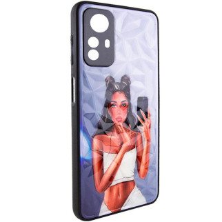 TPU+PC чохол Epik Prisma Ladies Xiaomi Redmi Note 12S Black in White - Інтернет-магазин спільних покупок ToGether