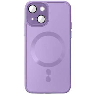 Чохол TPU+Glass Epik Sapphire Midnight with MagSafe Apple iPhone 13 6.1" Бузковий / Lilac - Інтернет-магазин спільних покупок ToGether