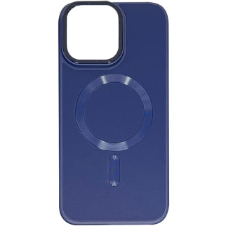 Шкіряний чохол Epik Bonbon Leather Metal Style with MagSafe Apple iPhone 11 6.1" Синій / Navy Blue - Інтернет-магазин спільних покупок ToGether