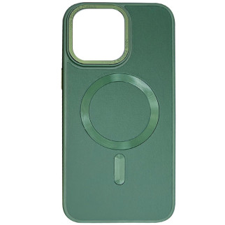 Шкіряний чохол Epik Bonbon Leather Metal Style with MagSafe Apple iPhone 11 6.1" Зелений / Pine green - Інтернет-магазин спільних покупок ToGether