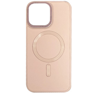 Шкіряний чохол Epik Bonbon Leather Metal Style with MagSafe Apple iPhone 13 6.1" Рожевий / Light pink - Інтернет-магазин спільних покупок ToGether