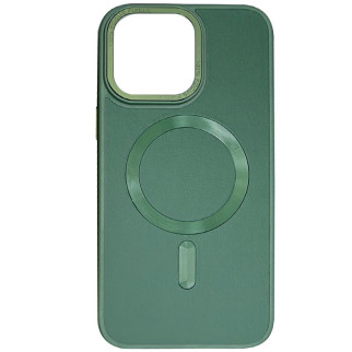 Шкіряний чохол Epik Bonbon Leather Metal Style with MagSafe Apple iPhone 13 Pro 6.1" Зелений / Pine green - Інтернет-магазин спільних покупок ToGether