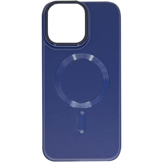 Шкіряний чохол Epik Bonbon Leather Metal Style with MagSafe Apple iPhone 14 Pro Max 6.7" Синій / Navy Blue - Інтернет-магазин спільних покупок ToGether