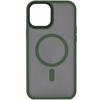 TPU+PC чохол Epik Metal Buttons with MagSafe Apple iPhone 15 6.1" Зелений - Інтернет-магазин спільних покупок ToGether