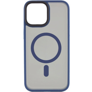 TPU+PC чохол Epik Metal Buttons with MagSafe Apple iPhone 15 6.1" Синій - Інтернет-магазин спільних покупок ToGether
