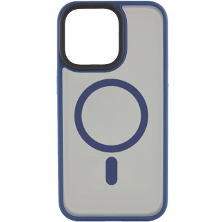TPU+PC чохол Epik Metal Buttons with MagSafe Apple iPhone 15 Pro 6.1" Синій - Інтернет-магазин спільних покупок ToGether