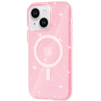 Чохол TPU Epik Galaxy Sparkle MagFit Apple iPhone 13/14 6.1" Pink+Glitter - Інтернет-магазин спільних покупок ToGether