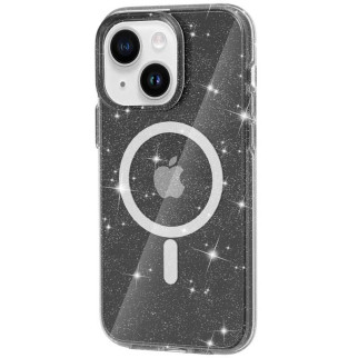 Чохол TPU Epik Galaxy Sparkle MagFit Apple iPhone 15 6.1" Black+Glitter - Інтернет-магазин спільних покупок ToGether