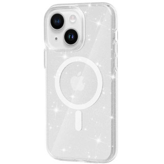 Чохол TPU Epik Galaxy Sparkle MagFit Apple iPhone 15 Plus 6.7" Clear+Glitter - Інтернет-магазин спільних покупок ToGether