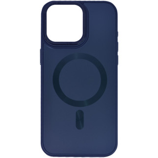 Чохол TPU+Glass Epik Sapphire Midnight Open Camera with MagSafe Apple iPhone 15 6.1" Синій / Deep navy - Інтернет-магазин спільних покупок ToGether