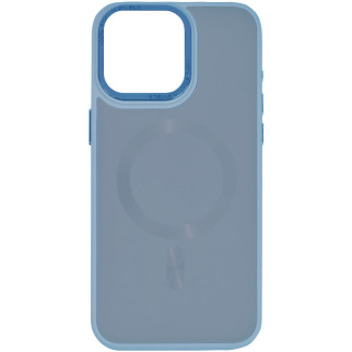 Чохол TPU+Glass Epik Sapphire Midnight Open Camera with MagSafe Apple iPhone 15 Plus 6.7" Блакитний / Blue - Інтернет-магазин спільних покупок ToGether