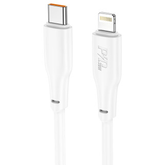 Швидкісний кабель для зарядки та синхронізації Hoco X93 iPhone/iPad USB type C - Lightning 20 Вт PD 3.0 1 м White - Інтернет-магазин спільних покупок ToGether